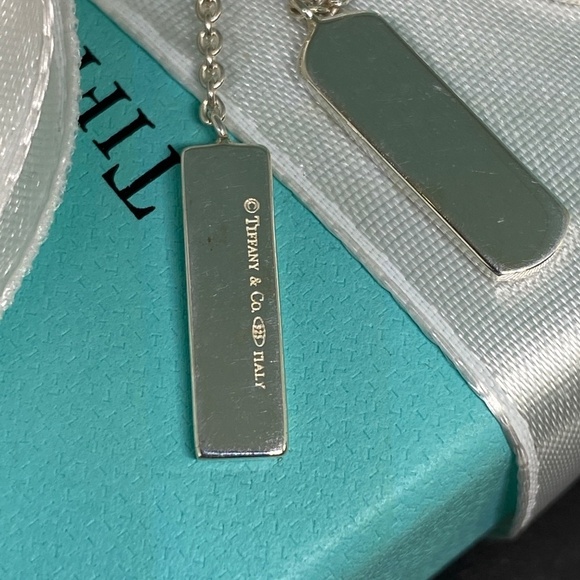 Tiffany & Co.1837 Triple Bar Elements Necklace 925 silver 16"  w/ box NICE - Picture 5 of 9